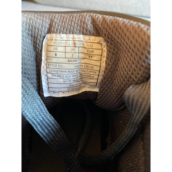 Perry Ellis Mens high top sneakers, size 8, gray/black, Santa Cruze, like new - Picture 9 of 10